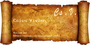 Csics Vivien névjegykártya