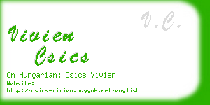 vivien csics business card